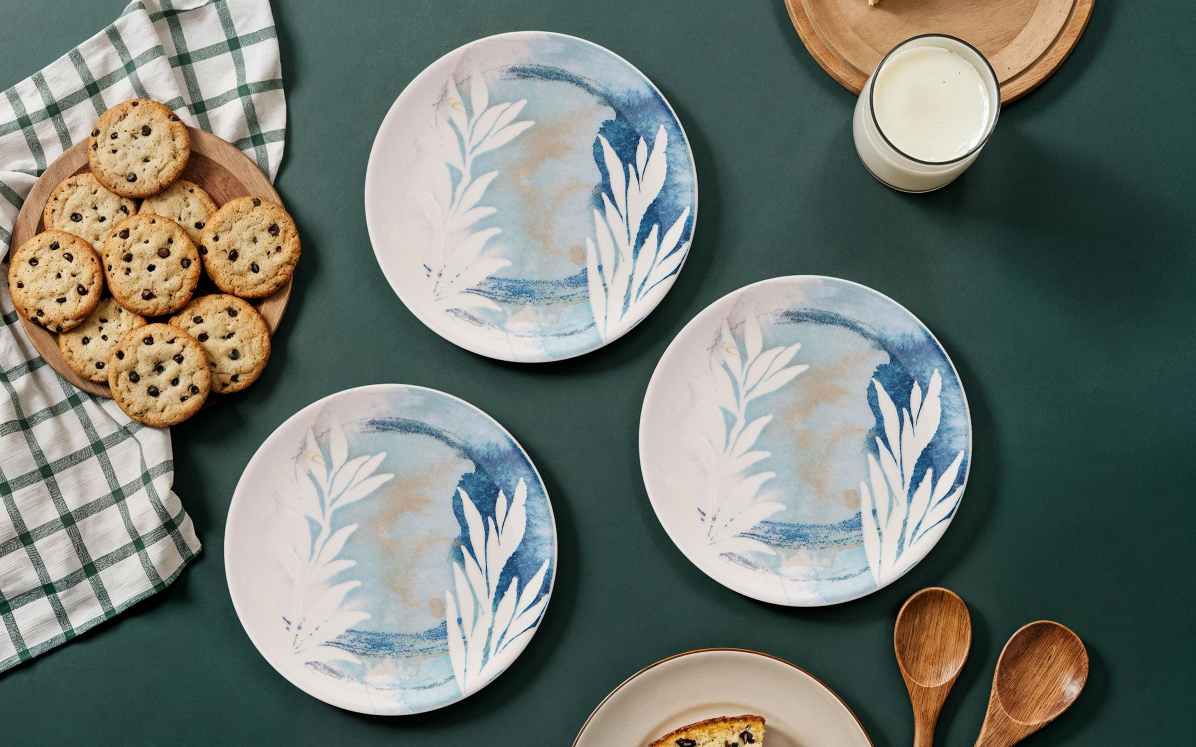 Serviciu de masa 6 piese Blue Leaf, multicolor  1